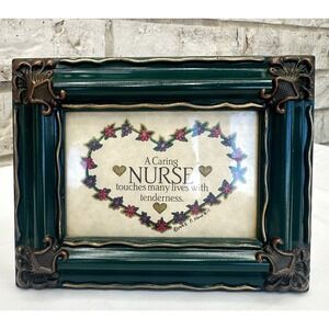 Framed Art "A Caring Nurse Touches Many Loves With Tenderness" 1995 P. Howell